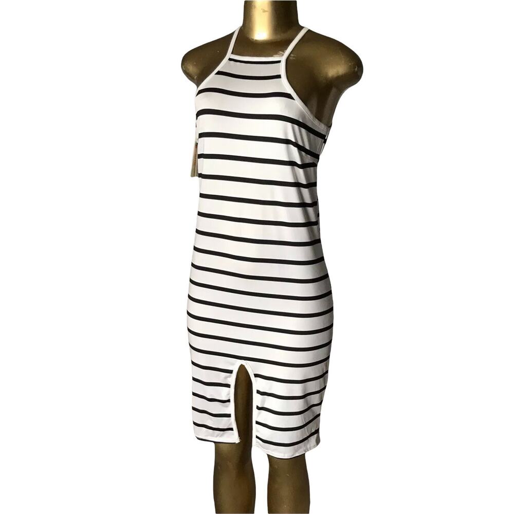 Handsome & Honey Juniors Large Striped Cutout Mini Dress NWT Sleeveless Bodycon